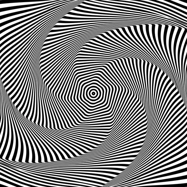 Abstrakta Konstdesign Illusion Rotation Och Torsion Rörelse Vektorillustration — Stock vektor