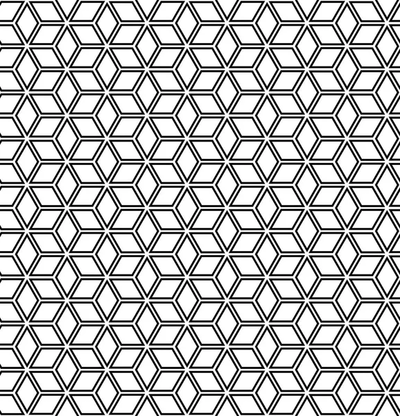Seamless Art Geometric Hexagons Diamonds Pattern Illusion — Stock Vector