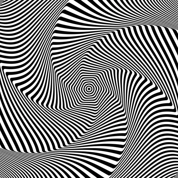 Abstract Art Design Illusion Vortex Movement Vector Illustration — Stock Vector