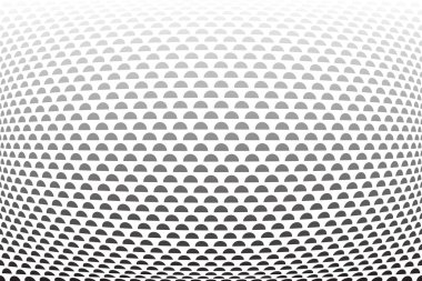 Dışbükey yarım daire desen. Dokulu arka plan. Vektör sanat.