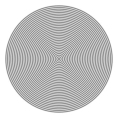 Soyut geometrik çember deseni. Çizgi dokusu. Vektör sanatı.