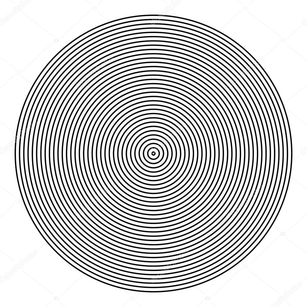 Abstract geometric circle pattern. Lines texture. Vector art.