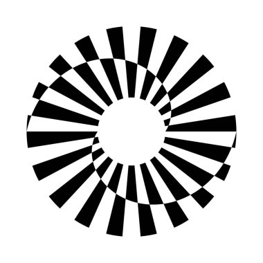 Daire döndürme tasarım öğesi. Soyut Tasarım. Vektör sanat.