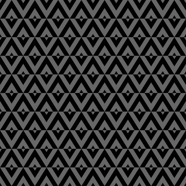 Patrón Diamantes Sin Costura Textura Geométrica Negra Gris Arte Vectorial — Archivo Imágenes Vectoriales