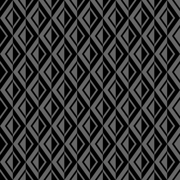 无缝钻石图案 黑色和灰色的几何纹理 矢量艺术 — 图库矢量图片