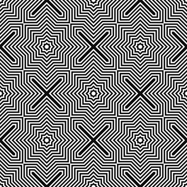 Seamless geometrik kontrol modeli. Satırları doku. Vektör sanat.