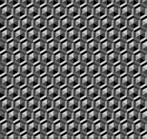 Modèle Hexagonal Fond Géométrique Noir Gris Texture Art Vectoriel — Image vectorielle