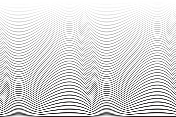 Wellenförmige Linien Abstrakter Hintergrund Vektorkunst — Stockvektor