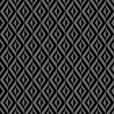 Kusursuz elmas desen. Siyah ve gri geometrik doku. Vektör sanat.
