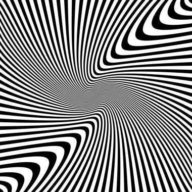 Dalgalı çizgiler doku soyut. Burulma hareket yanılsaması. Vektör sanat.