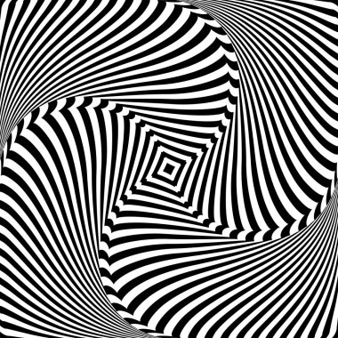 Rotasyon hareketi yanılsama. Satırları doku. Vektör sanat.