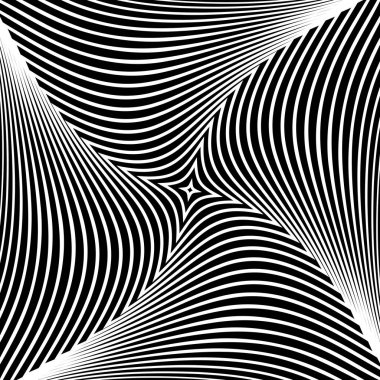 Op sanat tasarlamak. Rotasyon hareketi. Vektör çizim. 