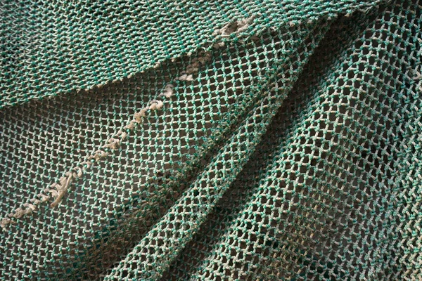 Rybářská Síť Textura Zelený Podklad Texturou — Stock fotografie