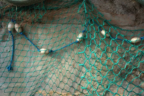 Fishing net texture.  Green textured background.
