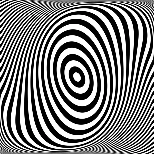 Rotation Torsion Movement Illusion Oval Lines Texture Vector Art — Stock Vector