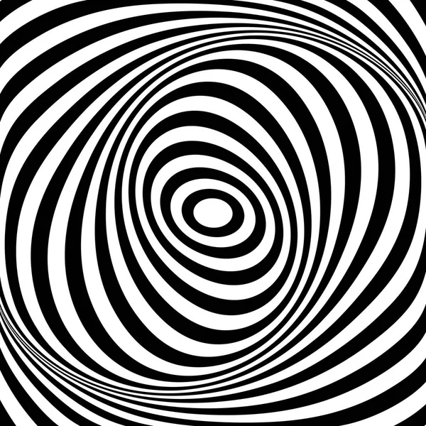 旋转扭转旋转运动幻象 椭圆形线条纹理 向量操作艺术例证 — 图库矢量图片