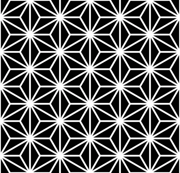 Seamless Hexagons Triangles Diamonds Stars Pattern Geometric Texture Vector Art — Stock Vector
