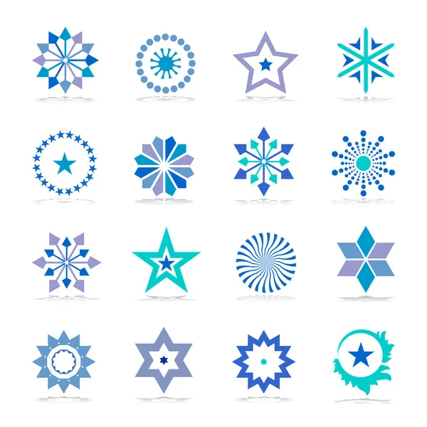 Elementos Diseño Conjunto Iconos Abstractos Arte Vectorial — Vector de stock