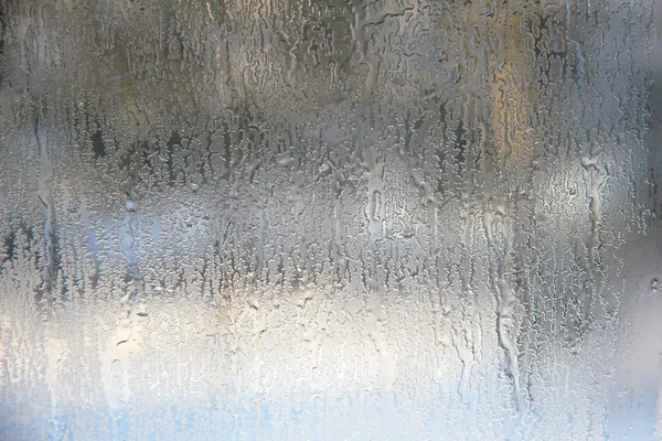 曇らされたガラスのテクスチャ 冬パターン 抽象的なテクスチャ背景 — ストック写真