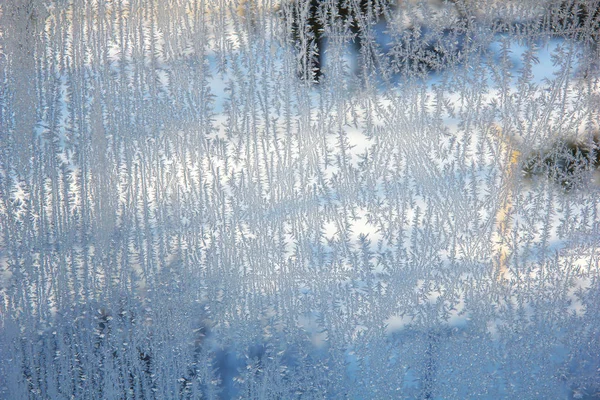 Konsistens Frostat Glas Vinter Mönster Abstrakt Texturerat Bakgrund — Stockfoto