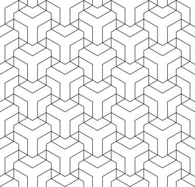 Kesintisiz geometrik desen. Doku hat. Vektör sanat.