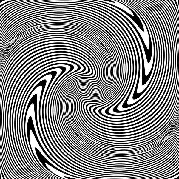 Abstraktní Art Design Iluze Pohybu Whirlpool Vektorové Ilustrace — Stockový vektor