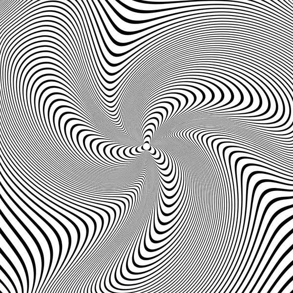 Illusion Mouvement Torsion Vortex Conception Lignes Abstraites Art Vectoriel — Image vectorielle