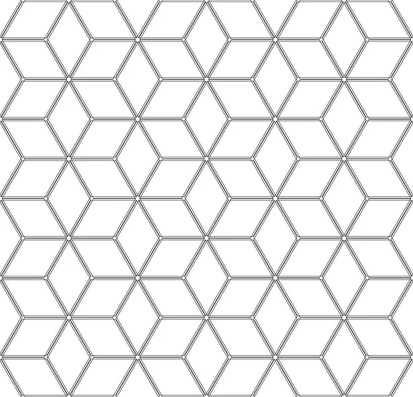 Nahtlose Geometrische Diamanten Und Sechsecke Isometrische Gitterstruktur Vektorkunst — Stockvektor