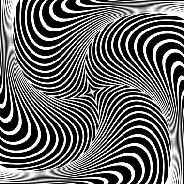 Op sanat tasarlamak. Girdap hareket yanılsaması. Vektör sanat.
