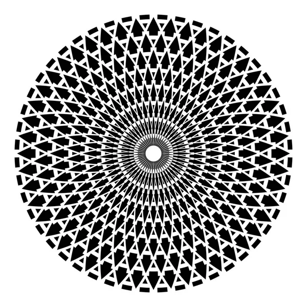 Elemento Diseño Circular Patrón Rotación Geométrica Abstracta Arte Vectorial — Vector de stock