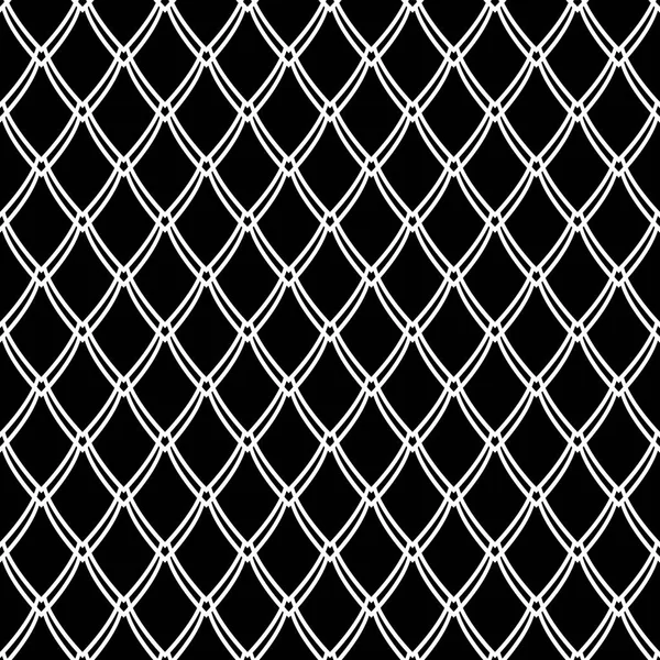 Безшовний Чорно Білий Візерунок Чиста Текстура Абстрактна Язана Сітка Векторне — стоковий вектор