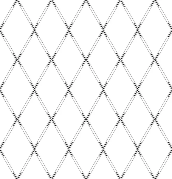 Nahtlose Geometrische Diamanten Muster Kreuz Und Quer Gezogene Linien Vektorkunst — Stockvektor