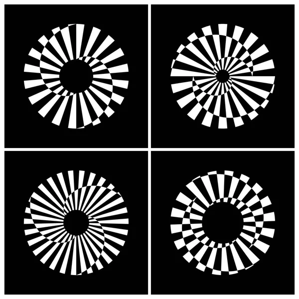 Conjunto Elementos Design Rotação Abstrato Círculo Ícones Brancos Sobre Fundo —  Vetores de Stock