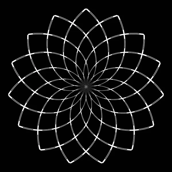 Circle Designelement Abstrakta Geometriska Rotation Mönster Vektor Konst — Stock vektor