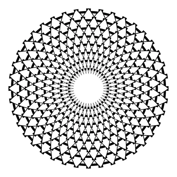 Елемент Кругового Дизайну Абстрактний Геометричний Візерунок Обертання Векторне Мистецтво — стоковий вектор