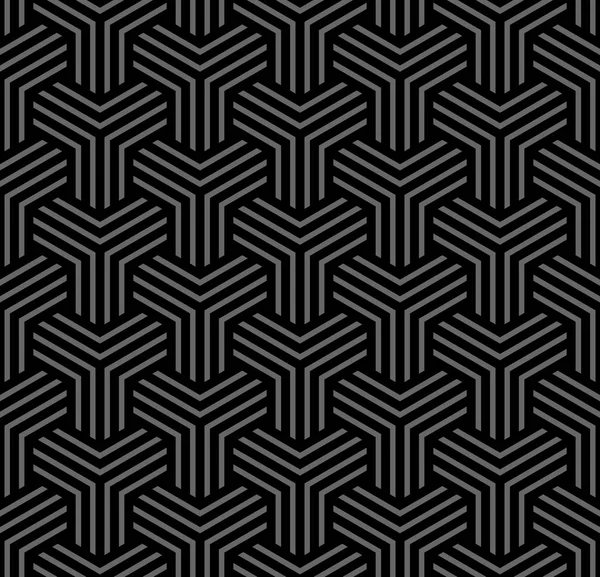 Безшовний Чорний Геометричний Візерунок Векторне Мистецтво — стоковий вектор