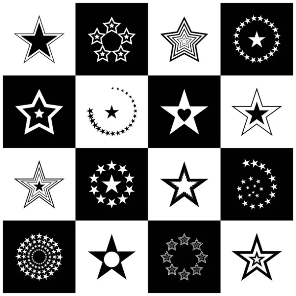 Star Icons Design Elements Set Vector Art — Stock Vector