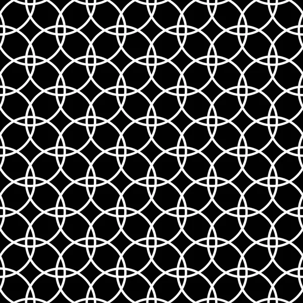 Patrón Círculos Sin Costuras Textura Geométrica Fondo Blanco Negro Arte — Vector de stock