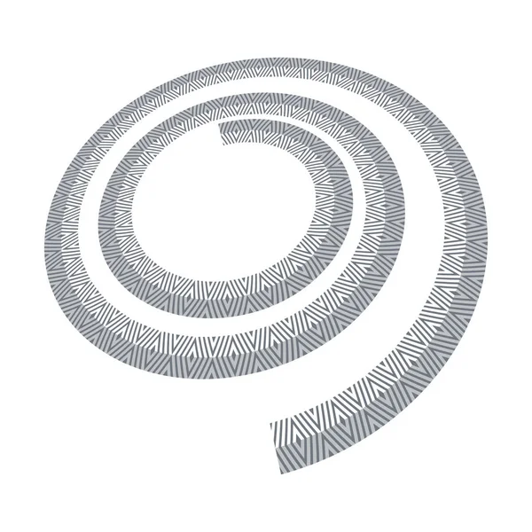 Spiral Designelement Geometriska Diamanter Mönster Spiralformade Formen Vektor Konst — Stock vektor