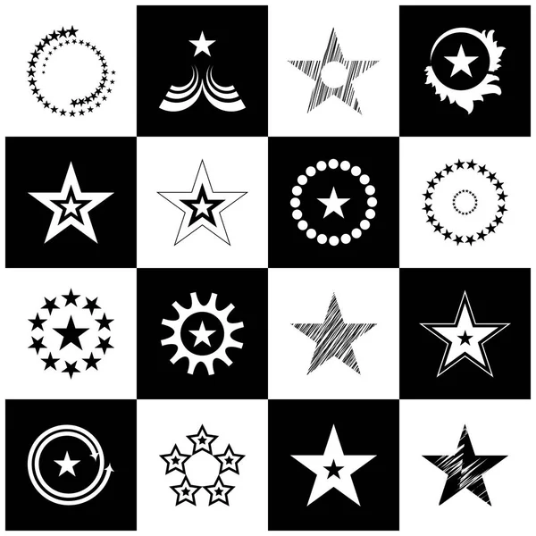 Star Icons Design Elements Set Vector Art — Stock Vector