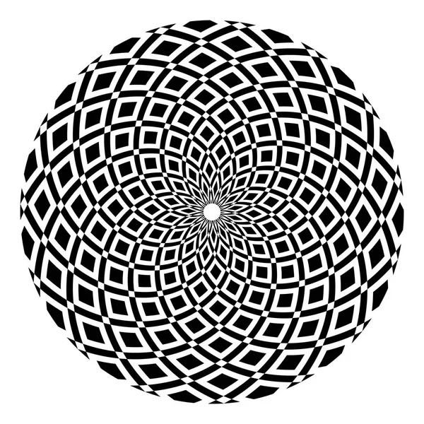 Elemento Diseño Circular Patrón Rotación Geométrica Abstracta Arte Vectorial — Archivo Imágenes Vectoriales