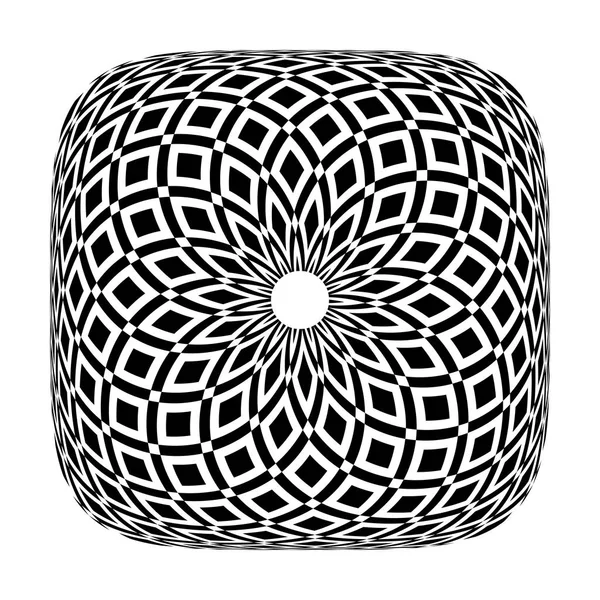 Patrón Rotación Geométrica Forma Cuadrada Elemento Diseño Decorativo Abstracto Arte — Archivo Imágenes Vectoriales