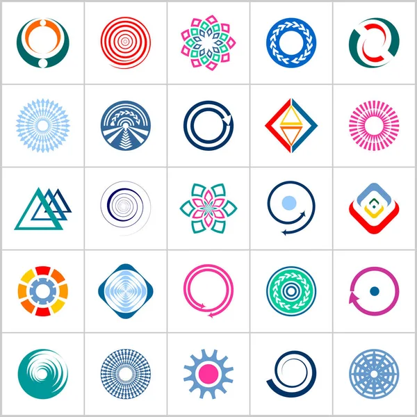 Design elements set. Abstract color icons. — Stock Vector