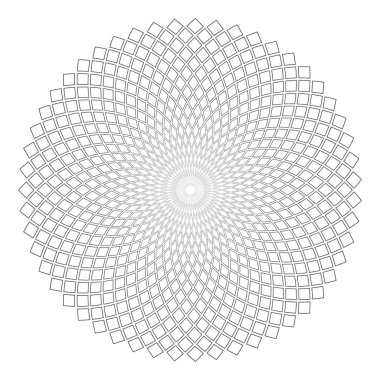 Daire tasarım öğesi. Soyut geometrik desen. Vektör sanat. 