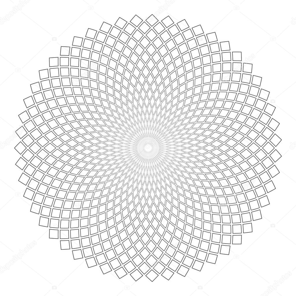 Circle design element. Abstract geometric pattern. Vector art. 
