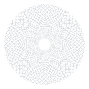 Daire tasarım öğesi. Soyut geometrik rotasyon desen. 