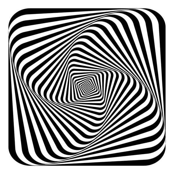 Abstracte vorm van op-art. Geometrische ontwerpelement. — Stockvector