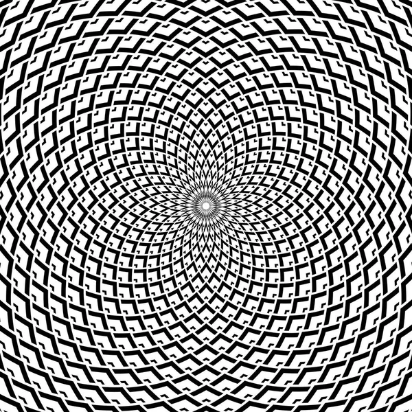 Op art abstraktes Design. geometrisches Rotationsmuster. — Stockvektor