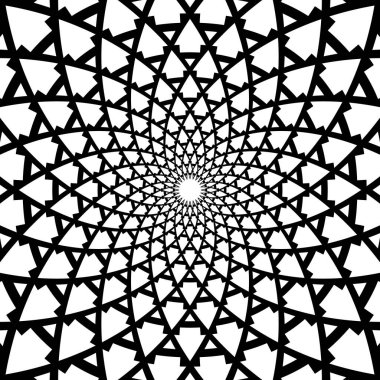 Geometrik rotasyon desen. Soyut tasarım. 