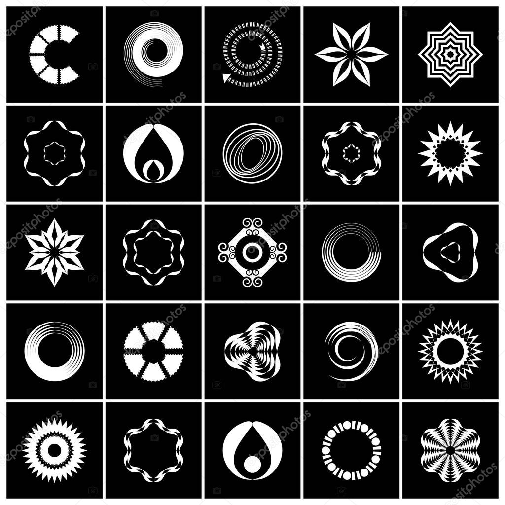 Design elements set. Abstract icons. Vector art.